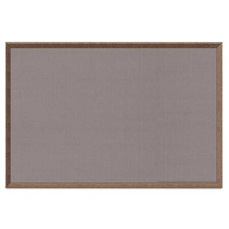 United Visual Products Decor Wood Combo Board, 48"x36", Cherry/White Porcelain & Buff UV703DEFAB-CHERRY-WHTPORC-BUFF
